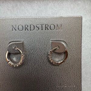 Nordstrom Cubic Zirconia Silver Hoop Earrings